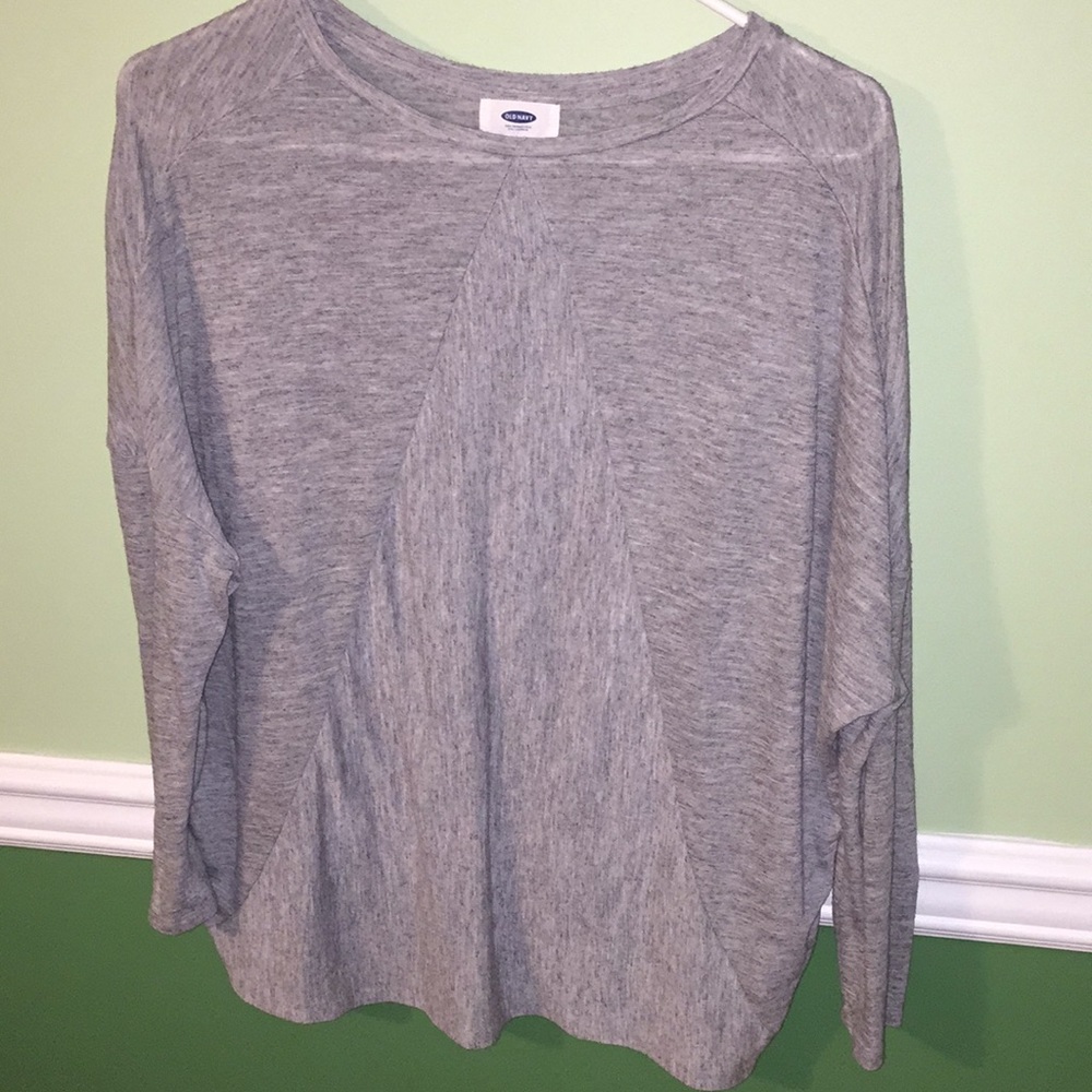 Heather gray dropped shoulder top